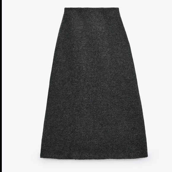 Wool slit Skirt - Picture 3 of 11